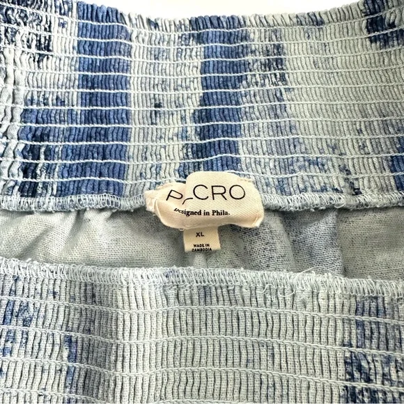 Anthropologie Pilcro Reese Smocked Pull-on Barrel Pants Printed Edition |XL| EUC - Picture 8 of 12